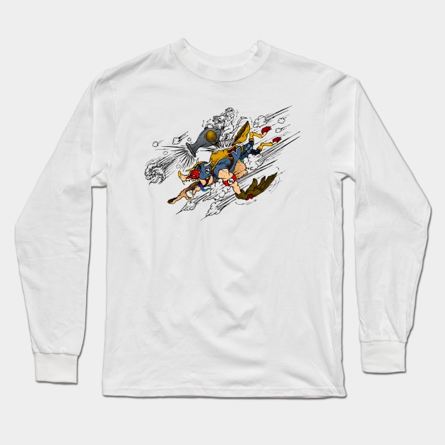 skater turtle attack Long Sleeve T-Shirt by roombirth